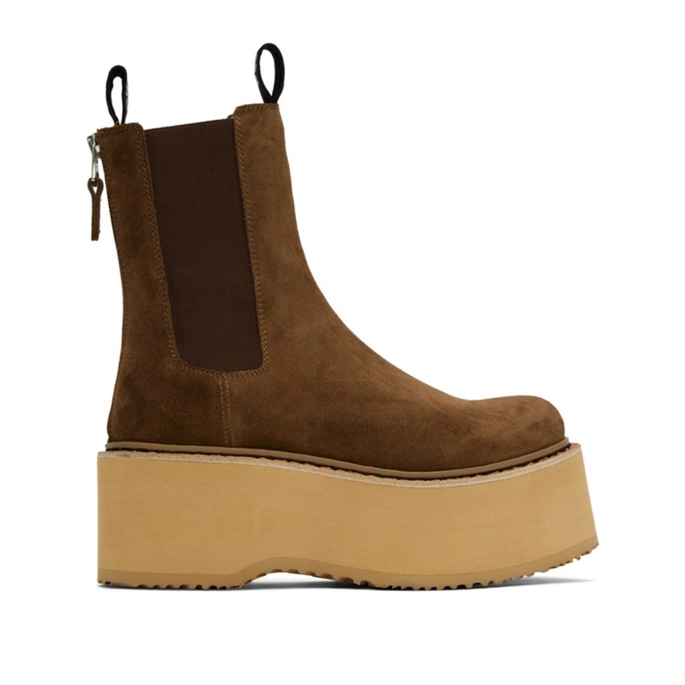 R13 Double stack suede, platform boots. Simply the coolest. $1280 Comfortable!